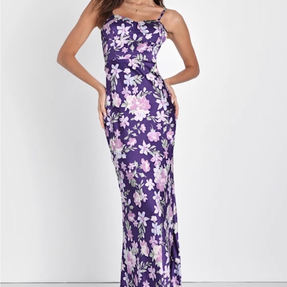 Floral Purple Maxi Dress